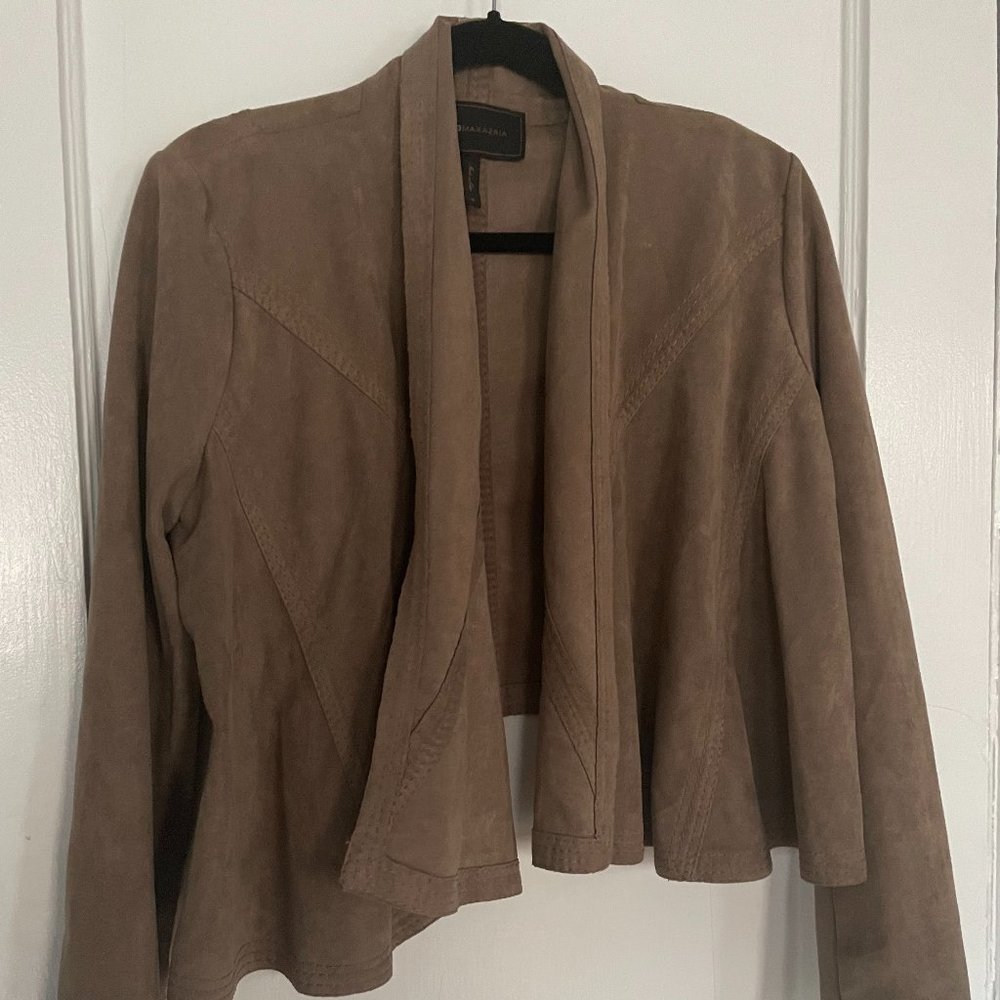 Suede-like BCBG Flowy Jacket